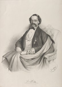 Portrait du violoniste et compositeur Heinrich Proch 1809-1878, 1857 - Adolf Dauthage