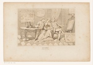Casanova et le Duc de Matalone regardant de l