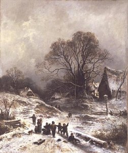 Enfants jouant dans la neige