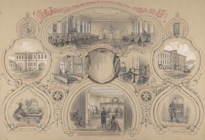 Le bureau télégraphique principal nouvellement construit à Saint-Pétersbourg et ouvert le 14 octobre 1862, 1862