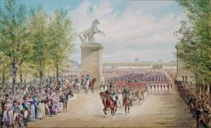 Le tsar Alexandre Ier monte les Champs-Élysées avec son armée à Paris en 1814 - Adolf Jossifowitsch Charlemagne