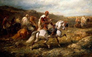 Bédouins en route - Adolf Schreyer
