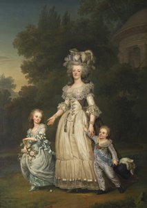 La Reine Marie-Antoinette avec ses Enfants dans le Parc de Trianon