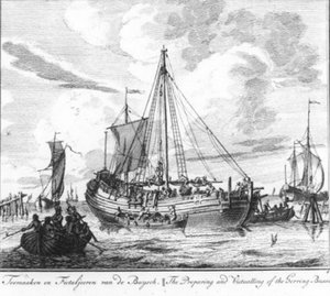 «Toemaaken en fictaljeeren van de buysch» (n° 4 de la série Pêche au hareng) - Adolf van der Laan