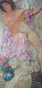 Femme avec des fleurs