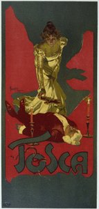 Affiche par Hohenstein. « La Tosca » de Giacomo Puccini, basée sur le drame de V. Sardou
