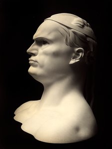 Buste représentant le portrait de Benito Mussolini, œuvre d