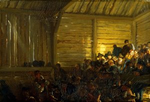Théâtre paysan au Tyrol, 1859