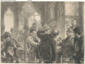 Le jeu de cartes - Adolph Menzel