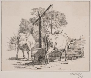 Le coq et la vache - Johan Adolph Kittendorff