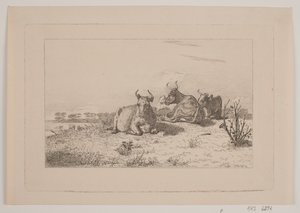 Vaches au repos - Johan Adolph Kittendorff