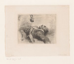 Hussard mort - Adolph Menzel