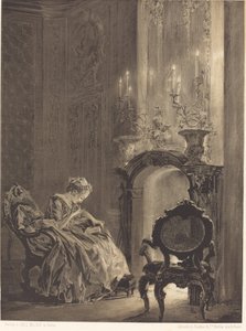 Femme devant un feu