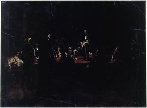 Des fêtards autour d
