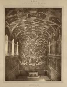 Rome - Palais du Vatican, Chapelle Sixtine - Michel-Ange - Adolphe Braun