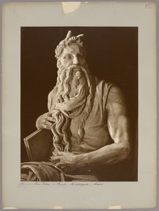 Rome : Détail du Moïse de Michel-Ange - Adolphe Braun