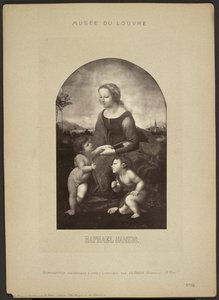 [La Vierge au jardin de Raphaël, musée du Louvre].