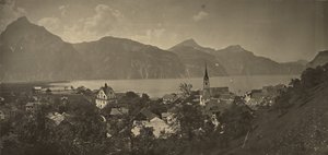 Vue de Flüelen, en Suisse