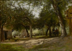 Paysage avec une ferme, 1830-1880 - Adolphe Felix Cals