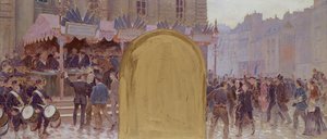 Enrôlement des volontaires, Place du Panthéon - Adolphe Gustave Binet