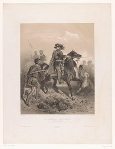 Général Giuseppe Garibaldi en tant que chef dans la Bataille de Varèse - Adolphe Jean Baptiste Bayot