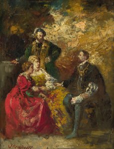 Scène de conversation, vers 1880