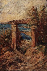 Portail de Cassis, Paysage au bord de la mer Peinture d