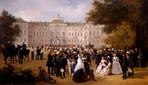 Une promenade près du château de Strelno en 1840