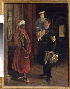 Une scène à la cour - Adolphe Ladurner