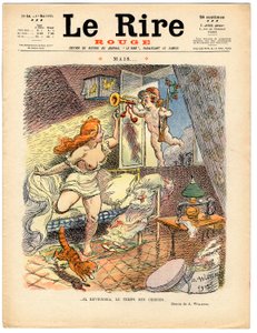 Couverture de "Le Rire Rouge", Satirique en Couleurs - Adolphe Leon Willette