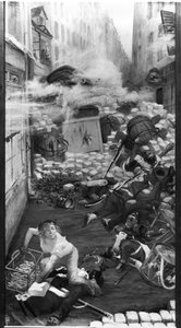 Gavroche ramassant des cartouches