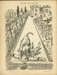 Illustration de Adolphe dit Willette (1857-1926) dans Le Rire, 27/02/09 - Les ceusses que on des chiens - Architecture Urbanisme, Animaux - Chien, Pitt-Bull - Adolphe Leon Willette