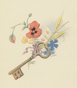 Clé et fleurs