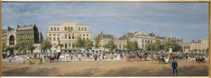 Vue générale des théâtres du boulevard du Temple en 1862