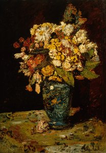 Fleurs dans un vase bleu, 1879-1883