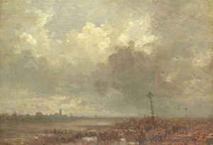 Vue de la rivière le soir