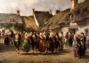 Un mariage en Bretagne en 1863 - Adolphe Pierre Leleux