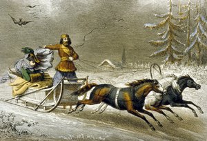 Un Traîneau dans la Neige, Russie - Adolphe Rouargue