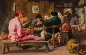 Joyeux paysans dans une auberge - Adriaen Brouwer