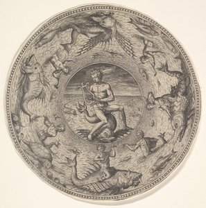 Arion sur un dauphin entouré d