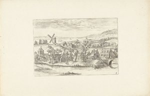 Paysage avec une rivière et un moulin à vent - Adriaen Collaert