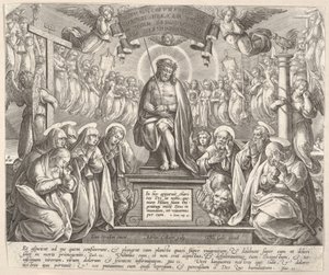 Homme de Douleurs avec les Trois Maries et les Évangélistes - Adriaen Collaert