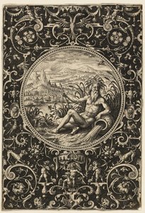 Neptune comme dieu fluvial, deuxième planche du Jugement de Pâris - Adriaen Collaert