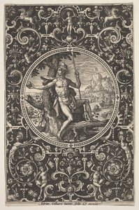 Paris dans un cadre décoratif avec grotesques, vers 1580-1600 - Adriaen Collaert