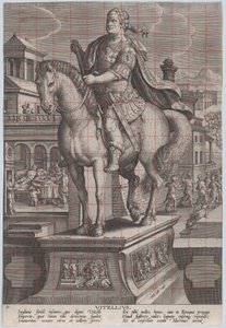 Planche 9 : statue équestre de Vitellius, vue aux trois quarts à gauche