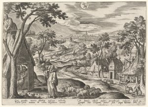Le Bon Berger - Adriaen Collaert after Hans Bol