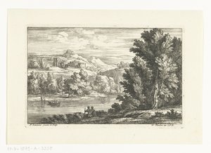 Paysage avec une rivière et un château - Adriaen Frans Boudewyns