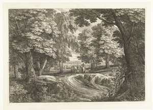 Paysage avec voiture de voyage