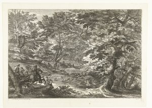 Paysage avec chasse au renard - Adriaen Frans Boudewyns