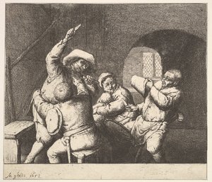 Le Coup de couteau, 1610-85 - Adriaen Jansz. van Ostade